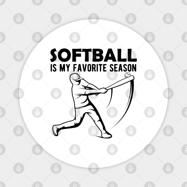 Softball is My Favorite Season Magnet by KC Happy Shop